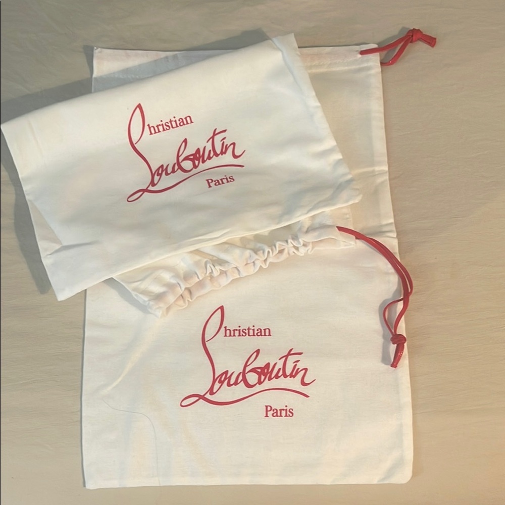 2 Christian Louboutin medium size dust bags